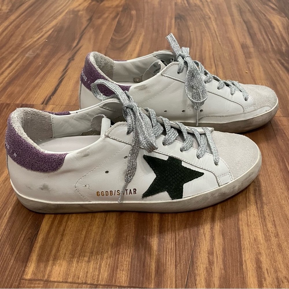 Golden Goose White Sneakers with Star Detail